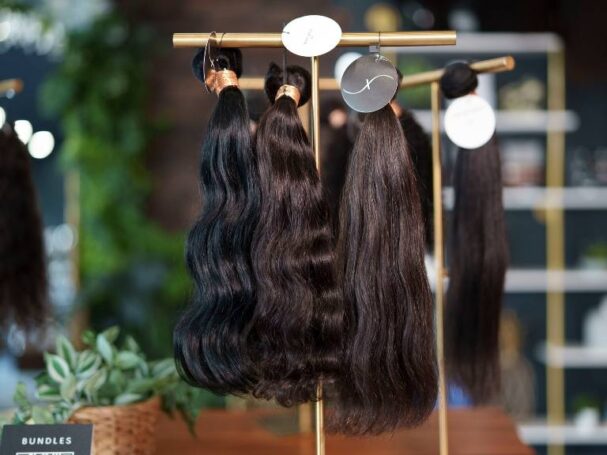 Straight Human Hair Bundles at a Hair Store