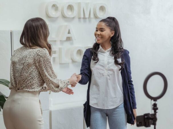 Handshake between Two Women