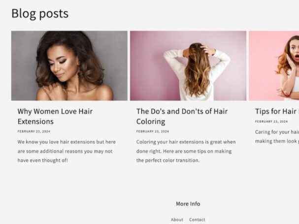 Blog Posts on an Online Hair Business Website